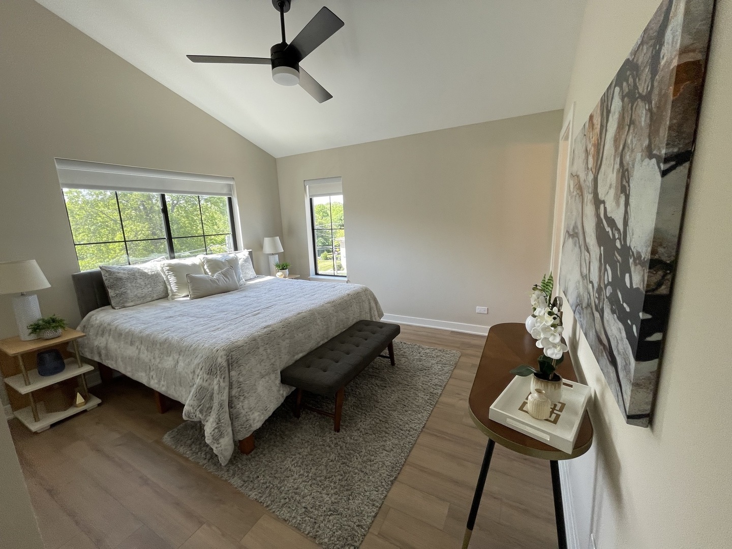 425 Bloom Street, Unit U Highland Park, IL 60035 - Photo 8 of 8 a bedroom with a bed dresser and a window