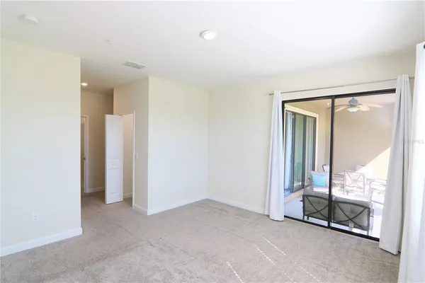 a view of small space with racks on the wall