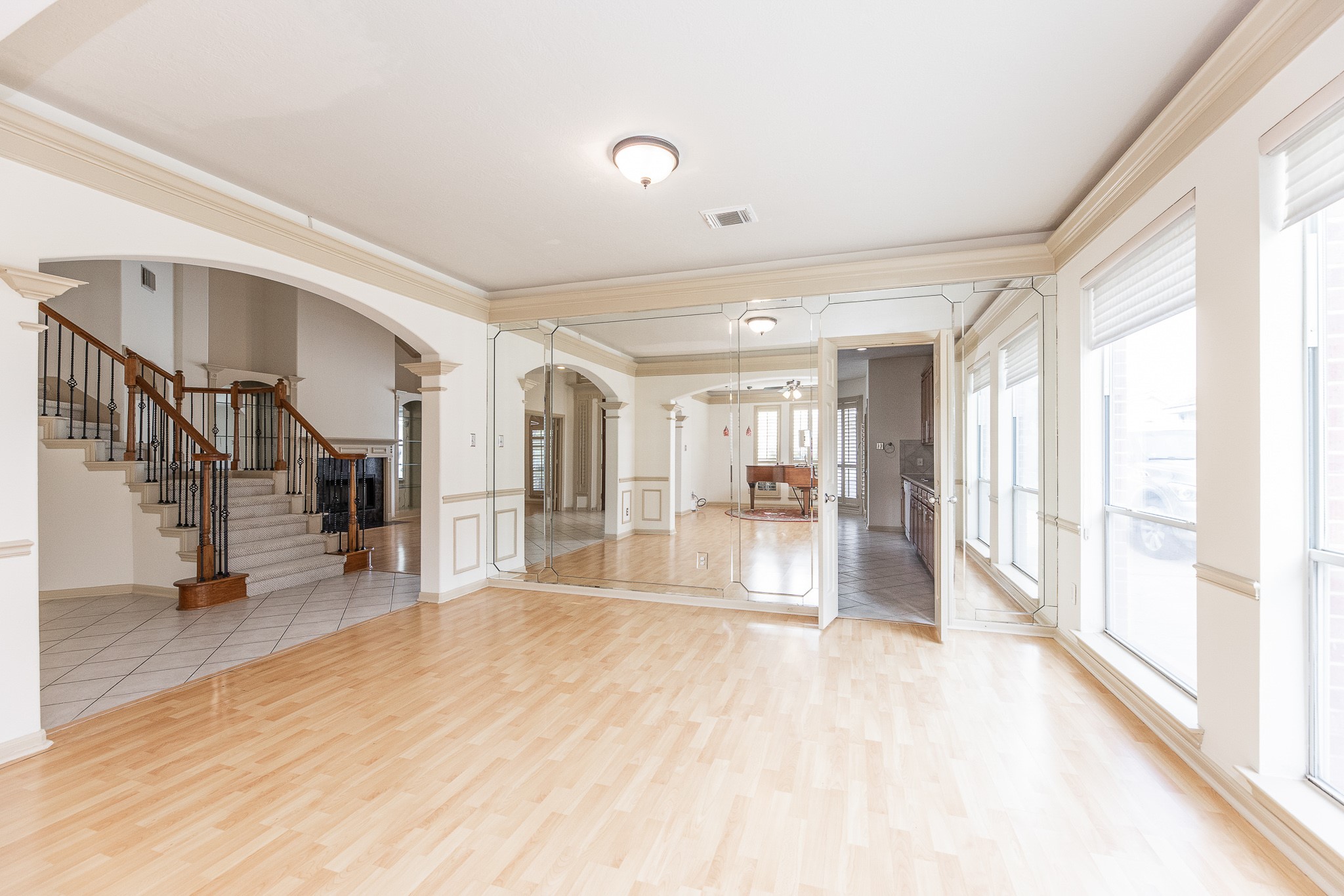 17826 Island Spring Lane Tomball, TX 77377 - Photo 14 of 47 a view of empty room with wooden floor and fan