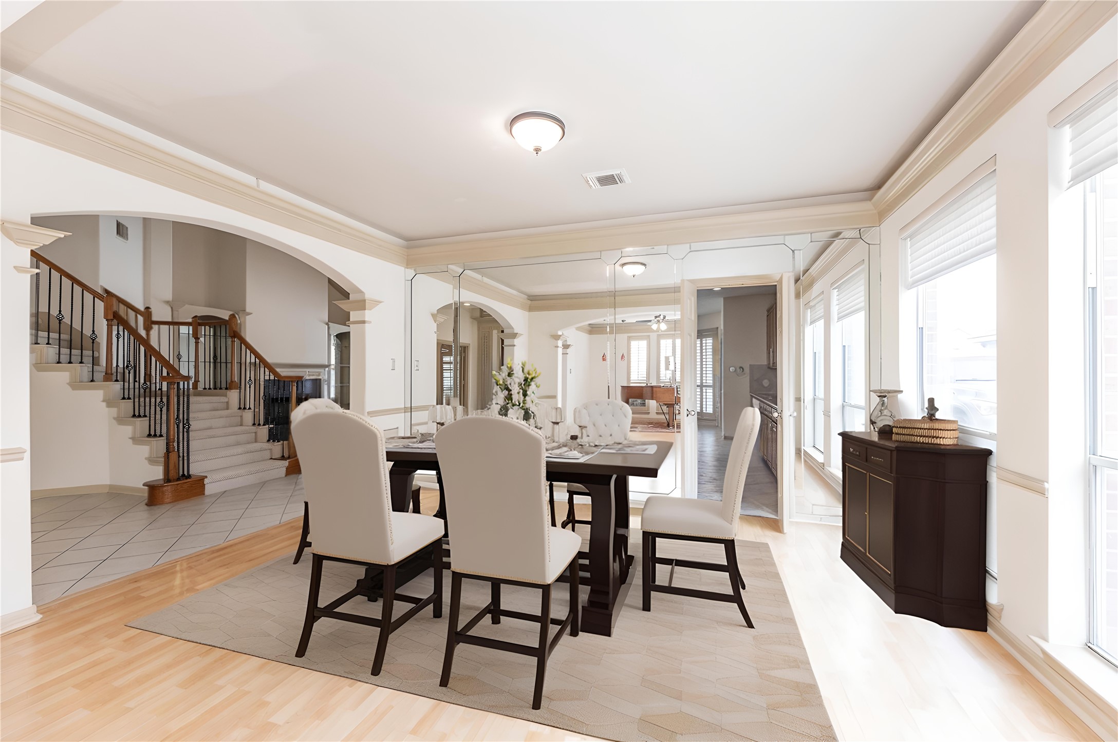 17826 Island Spring Lane Tomball, TX 77377 - Photo 6 of 47 a view of a dining room with furniture window and wooden floor