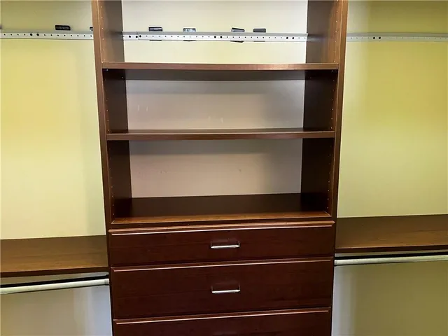 a close view of closet