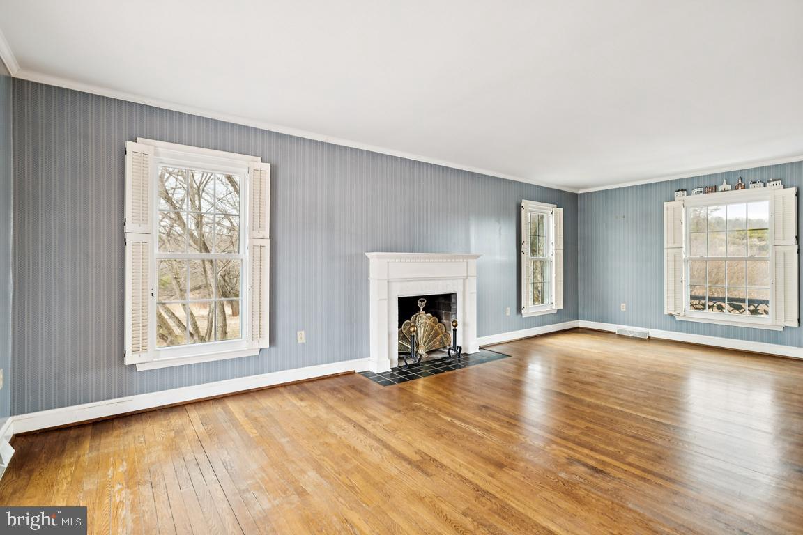 9033 Old Waterloo Road Warrenton, VA 20186 - Photo 17 of 49 Living Room with Lovely Fireplace