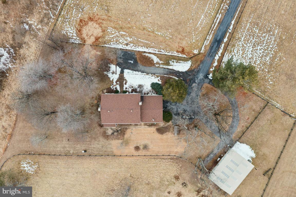 9033 Old Waterloo Road Warrenton, VA 20186 - Photo 42 of 49 Drone View Above House and Barn
