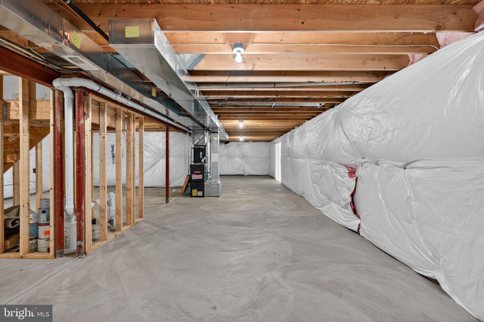 6090 Old Washington Road Elkridge, MD 21075 - Photo 56 of 86 Spacious, unfinished basement ready for ideas.