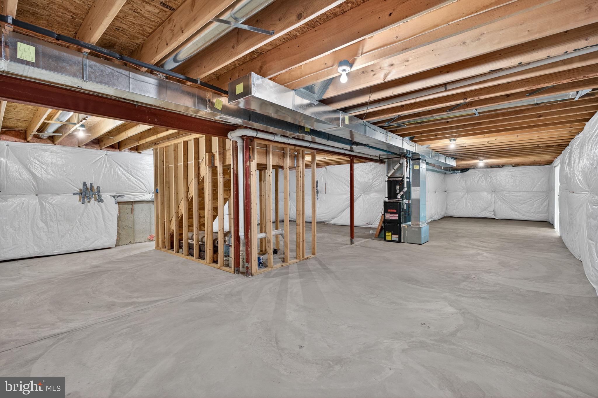 6090 Old Washington Road Elkridge, MD 21075 - Photo 57 of 86 Spacious, unfinished basement ready for ideas.