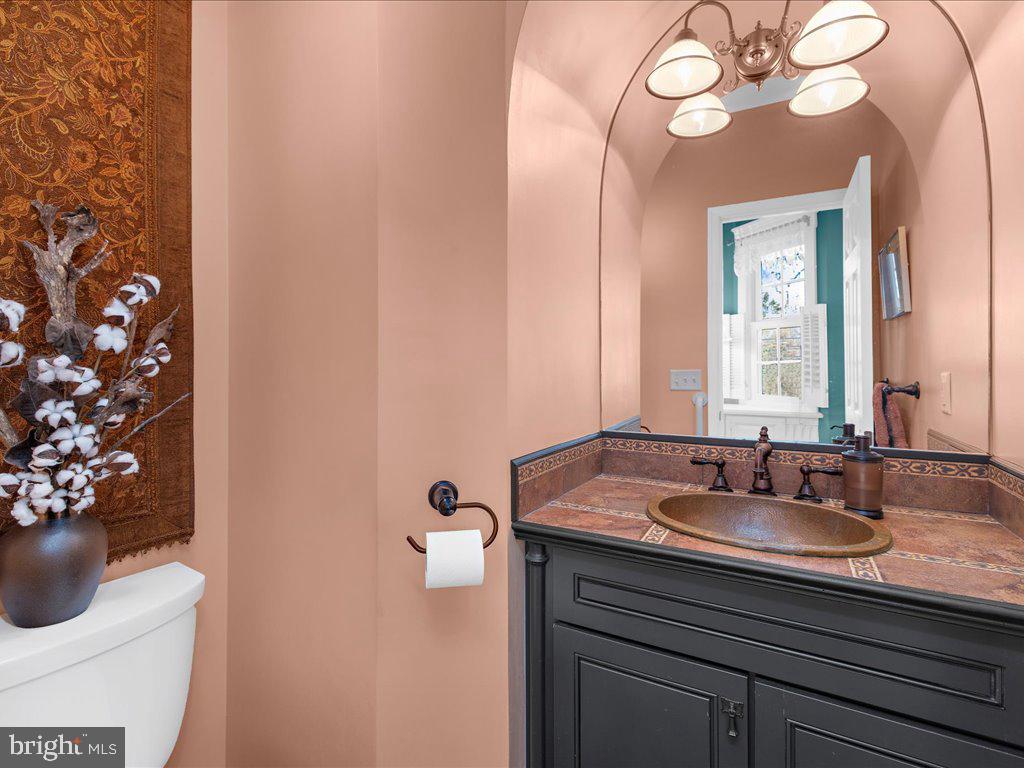 1735 Broadlee Trail Annapolis, MD 21401 - Photo 23 of 65 Powder room - petite barrel ceiling & copper sink