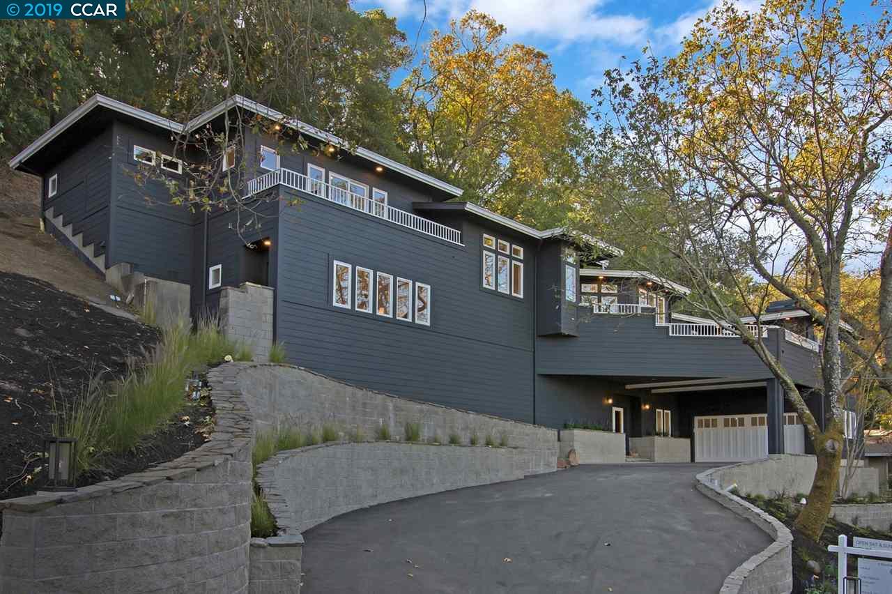 a view of a house with a street