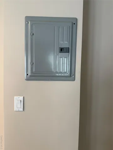 a view of wooden door