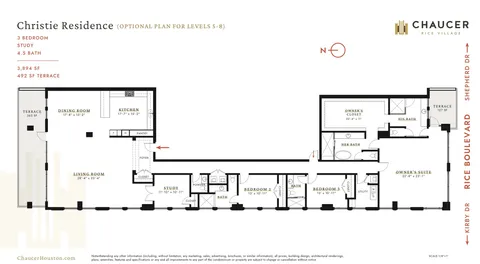 $3,700,000 | 2360 Rice Boulevard, Unit 803, Houston, TX 77005