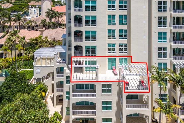 a front view of a multi story building