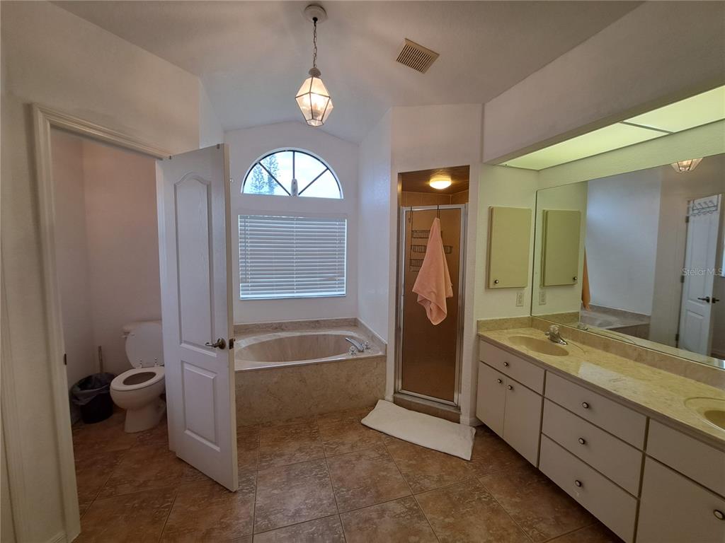 23180 Avacado Avenue Punta Gorda, FL 33980 - Photo 23 of 30 a spacious bathroom with a granite countertop sink and a mirror