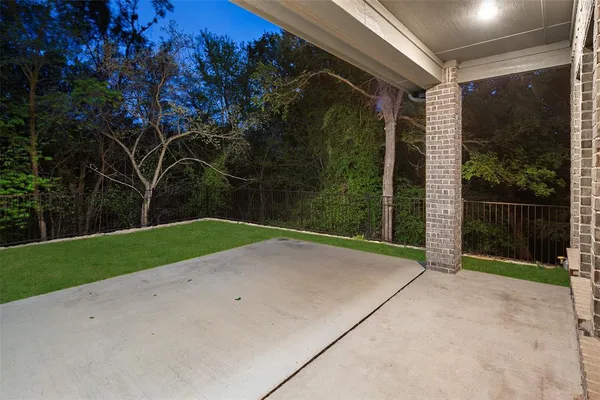 a view of backyard and tree