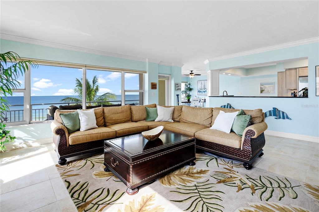 603 Longboat Club Road, Unit 304N Longboat Key, FL 34228 - Photo 4 of 43 a living room with furniture and a large window