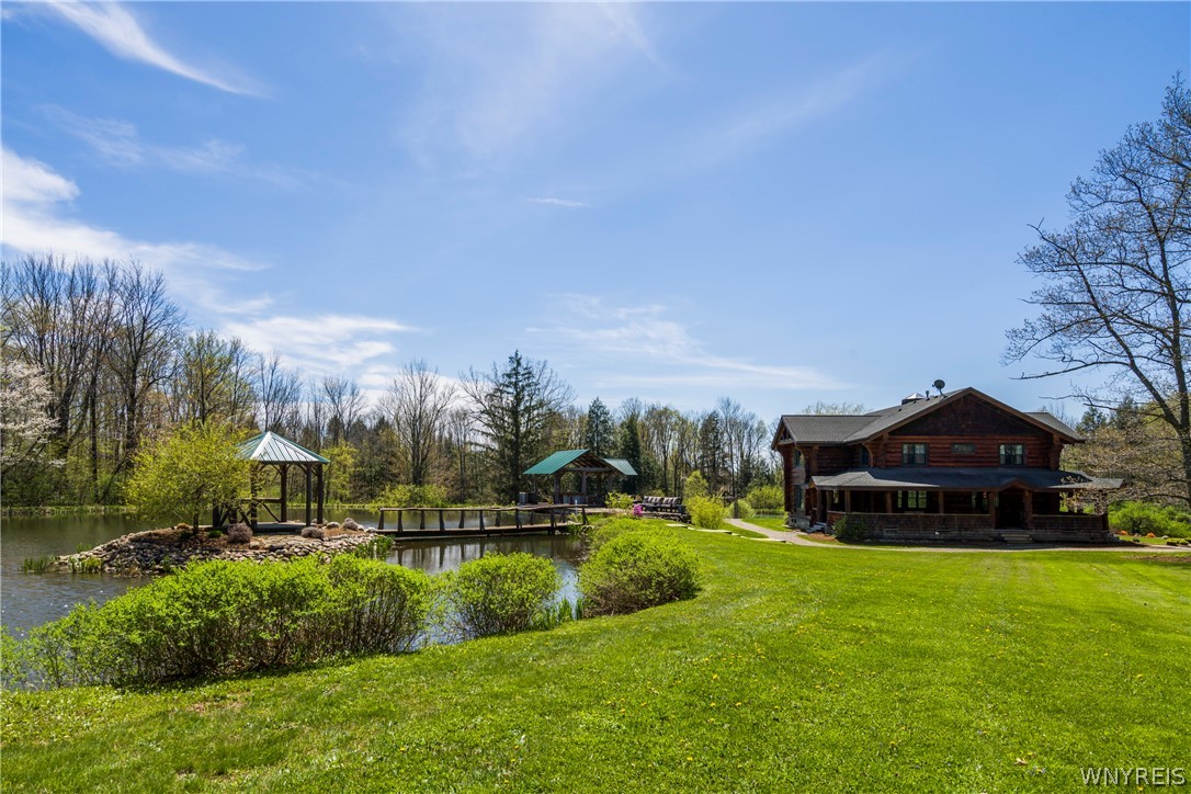 11522 Bixby Hill Road Freedom, NY 14009 - Photo 41 of 50 View from guest cabin to log lodge