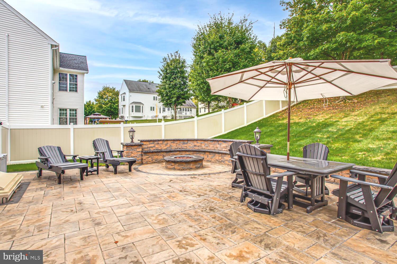 3403 Logstone Drive Triangle, VA 22172 - Photo 63 of 66 a view of backyard with outdoor seating a patio and plants