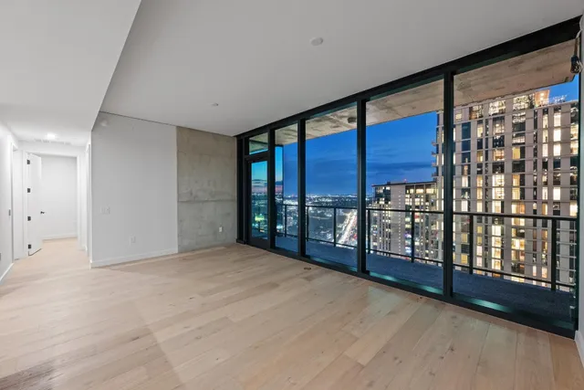 a view of a room with window
