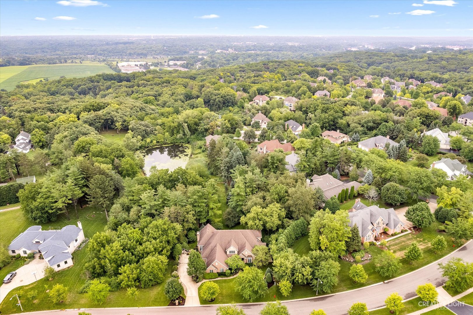 3293 Oak Knoll Road Carpentersville, IL 60110 - Photo 40 of 44 an aerial view of residential houses with outdoor space and trees
