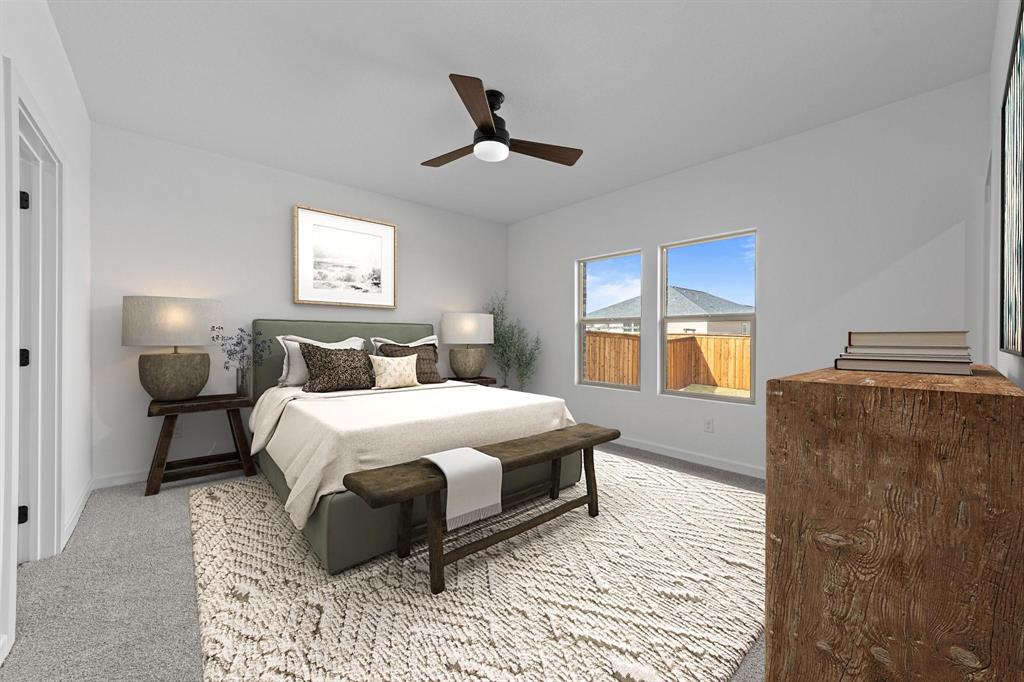 1509 Hamilton Street Howe, TX 75459 - Photo 10 of 23 Carpeted bedroom featuring a ceiling fan and baseboards
