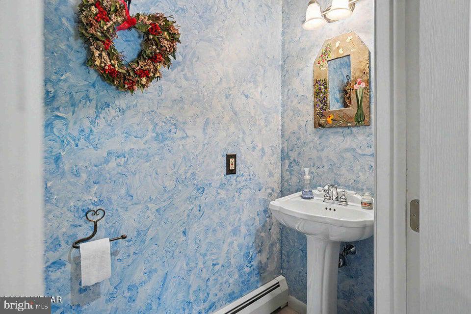 2270 Pine Tree Road Hughesville, PA 17737 - Photo 36 of 90 Charming blue-hued powder room retreat.
