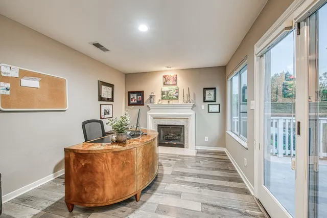 a bathroom with a sink double vanity and a mirror