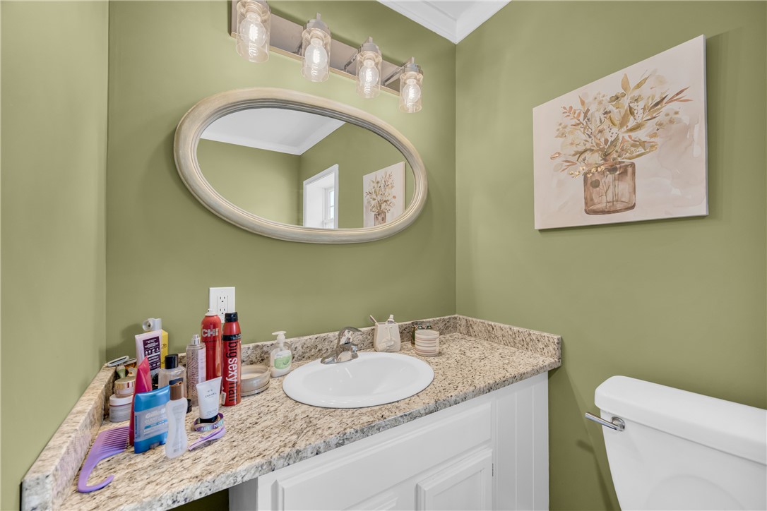 3030 Smith McGee Road Iva, SC 29655 - Photo 33 of 46 A well-lit bathroom features a functional vanity with ample counter space.