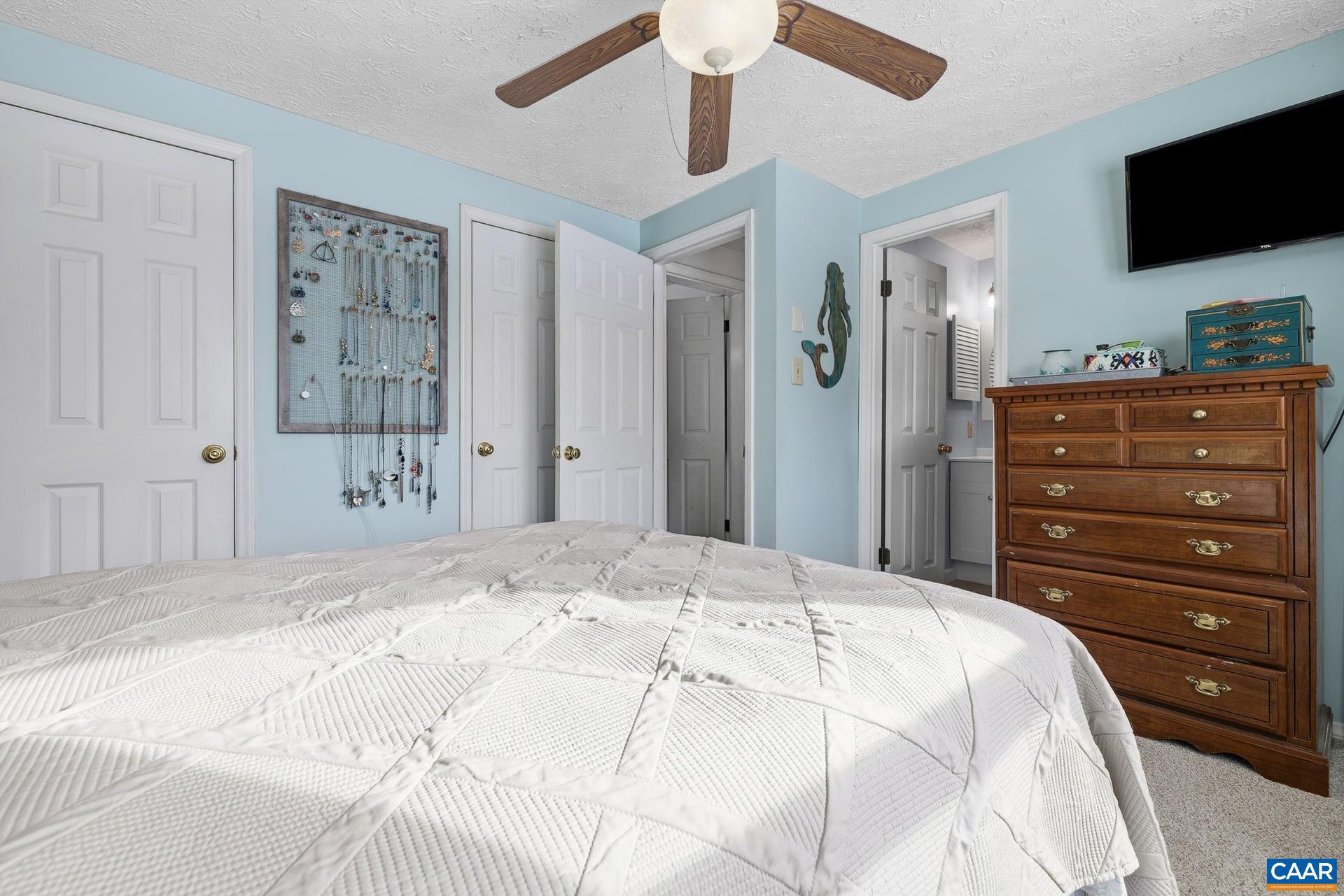 979 Cedar Grove Road Ruckersville, VA 22968 - Photo 25 of 33 a bedroom with a bed a flat screen tv and a dresser