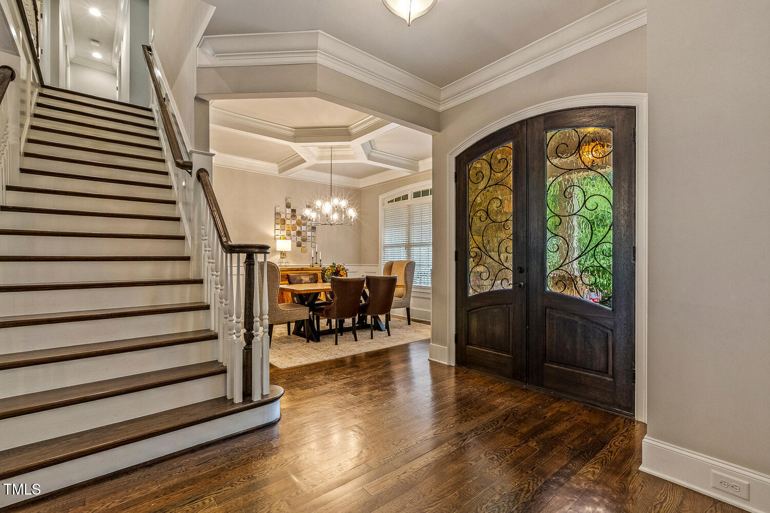 1205 Queensferry Road Cary, NC 27511 - Photo 7 of 63 a view of entryway with wooden floor