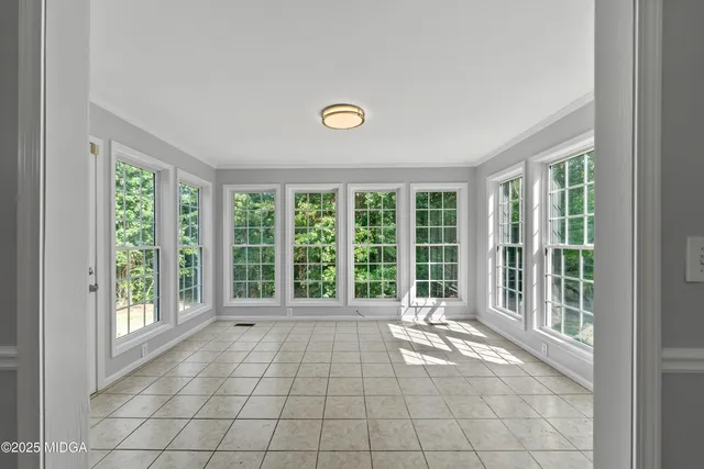 a view of balcony and yard