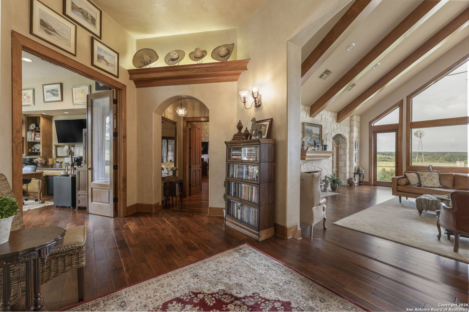 241 Seewald Road Boerne, TX 78006 - Photo 8 of 48 a view of a livingroom with furniture and large windows