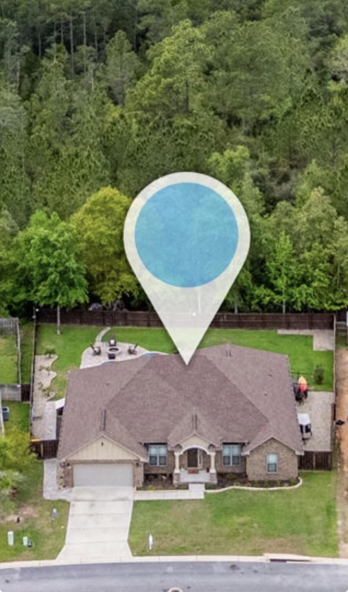 611 Terrier Trail Crestview, FL 32536 - Photo 19 of 64 a aerial view of a house with a yard and lake view