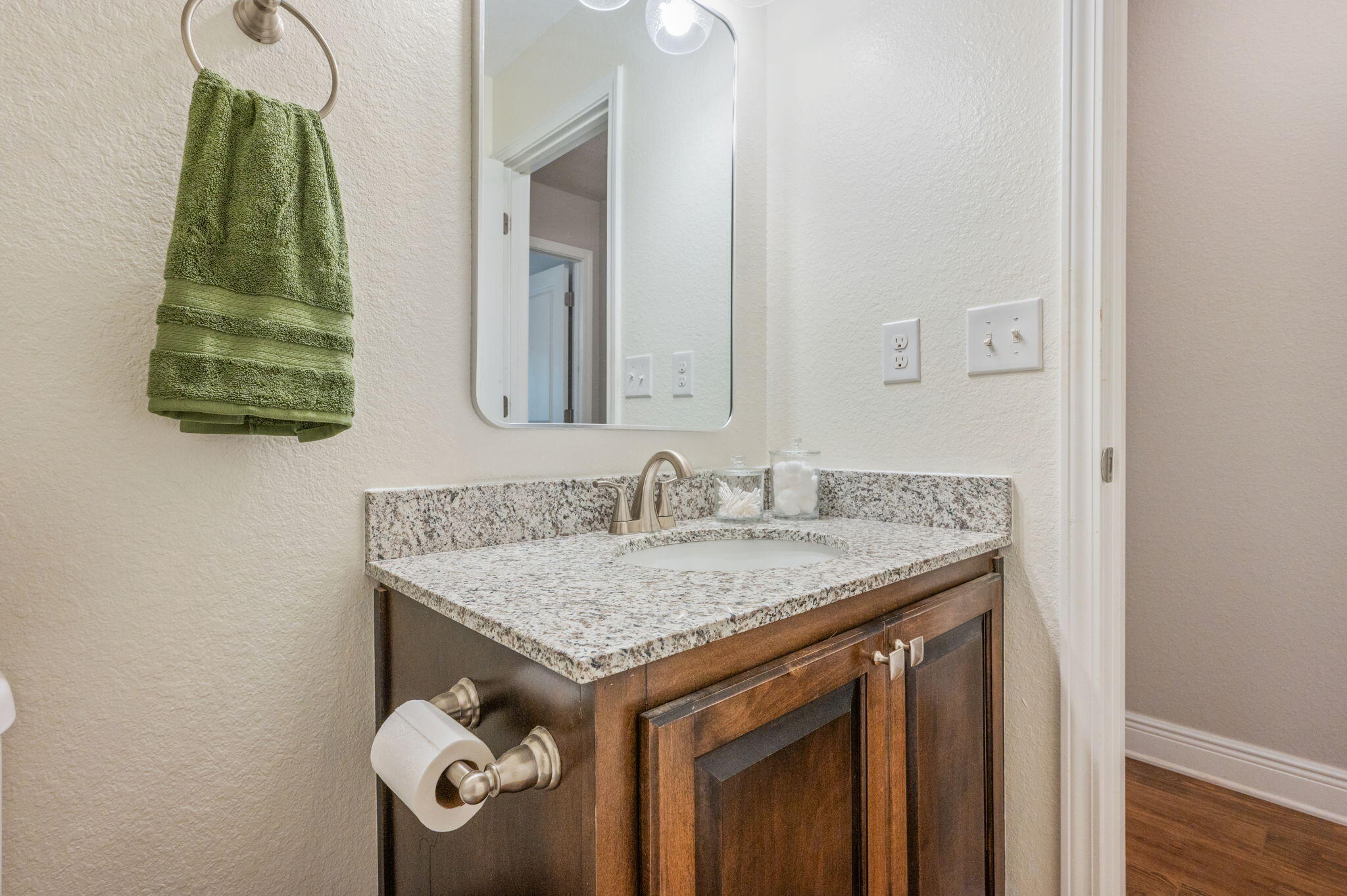 611 Terrier Trail Crestview, FL 32536 - Photo 56 of 64 a bathroom with a granite countertop sink and a mirror