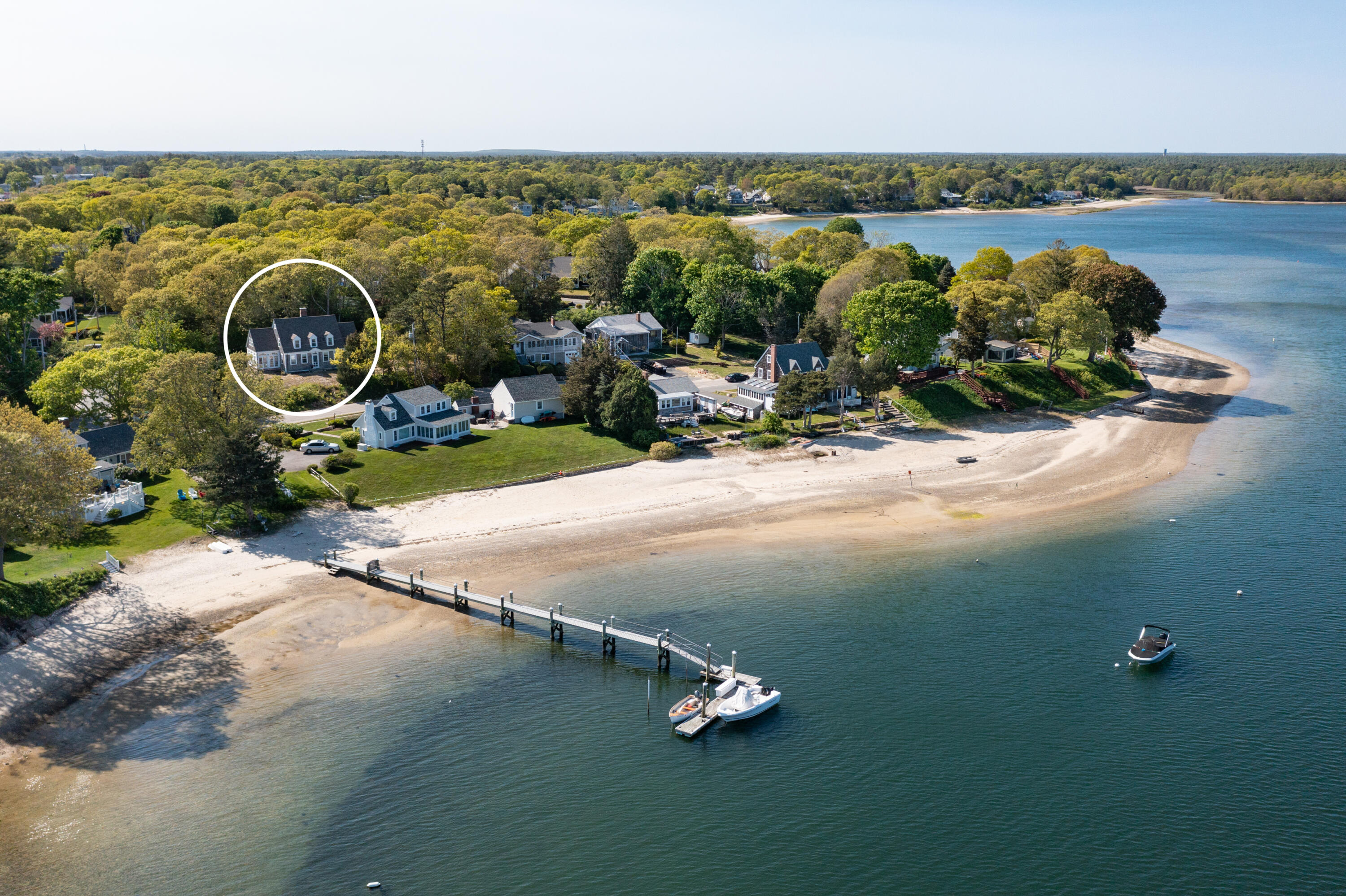 16 Jefferson Shs Road Buzzards Bay, MA 02532 - Photo 3 of 28 an aerial view of a house with outdoor space and ocean view