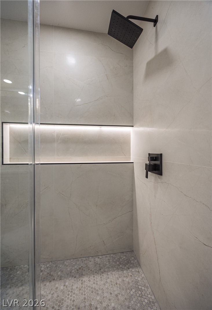 8800 Lusso Las Vegas, NV 89134 - Photo 48 of 85 Bathroom featuring a marble finish shower