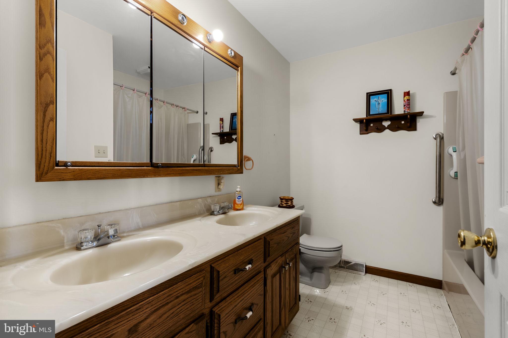 85 Wissler Road Lititz, PA 17543 - Photo 43 of 58 a bathroom with a sink and mirror with toilet