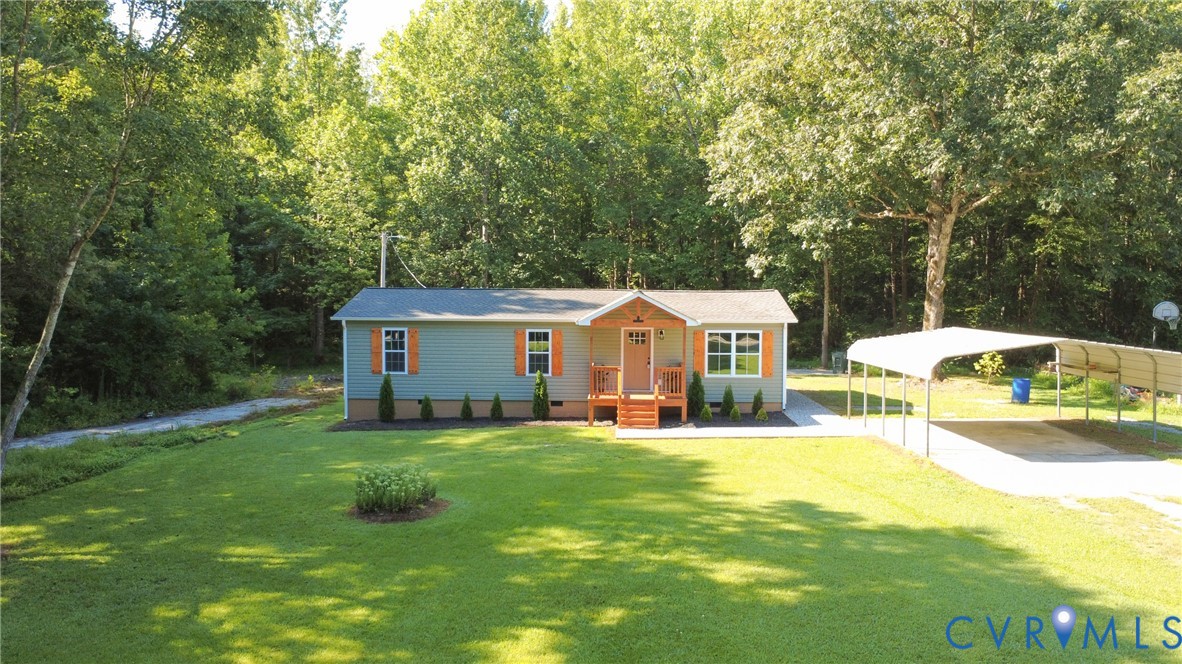 24611 Williamson Road Dinwiddie, VA 23841 - Photo 33 of 34 View of front of house with a detached carport, cr