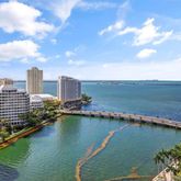 a view of a city skyline from a terrace