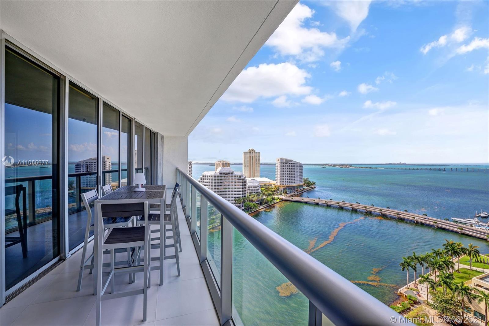 495 Brickell Avenue, Unit 2103 Miami, FL 33131 - Photo 3 of 43 a view of swimming pool from a balcony
