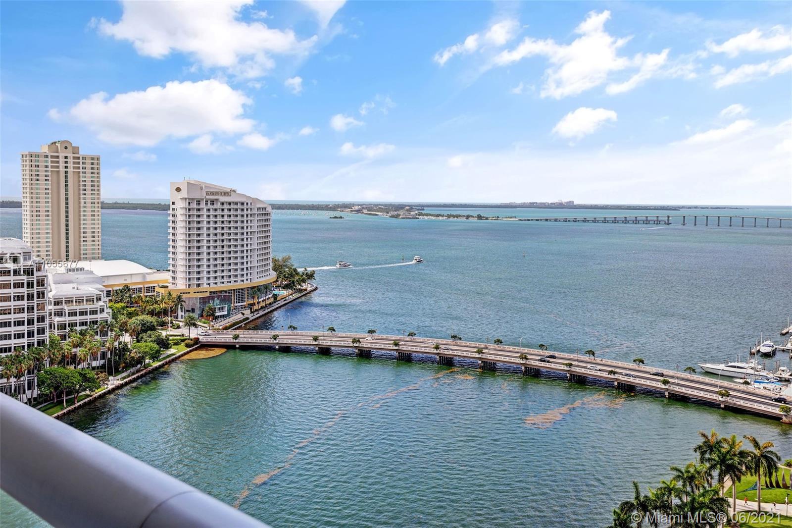 495 Brickell Avenue, Unit 2103 Miami, FL 33131 - Photo 28 of 43 a view of a lake with a city