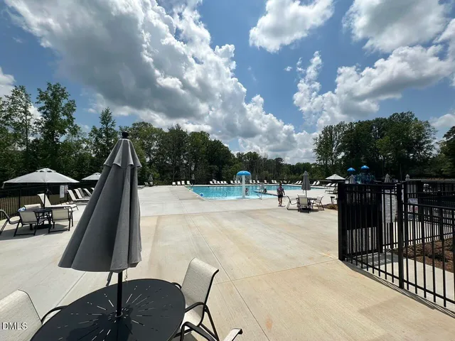 a view of outdoor space with seating area