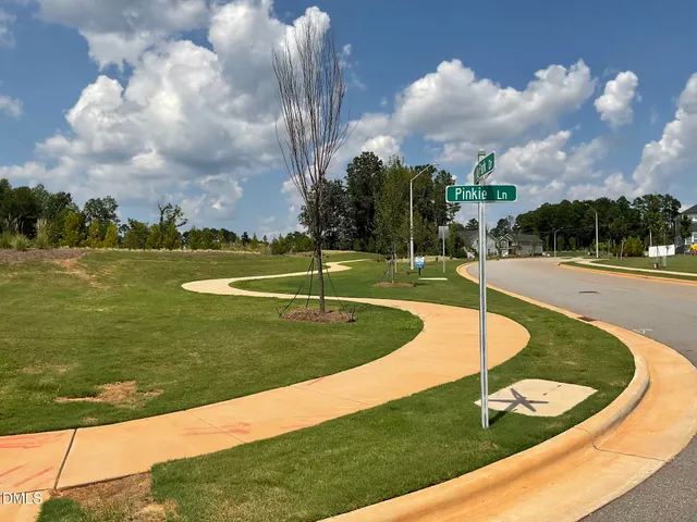 a view of a swimming pool with a yard