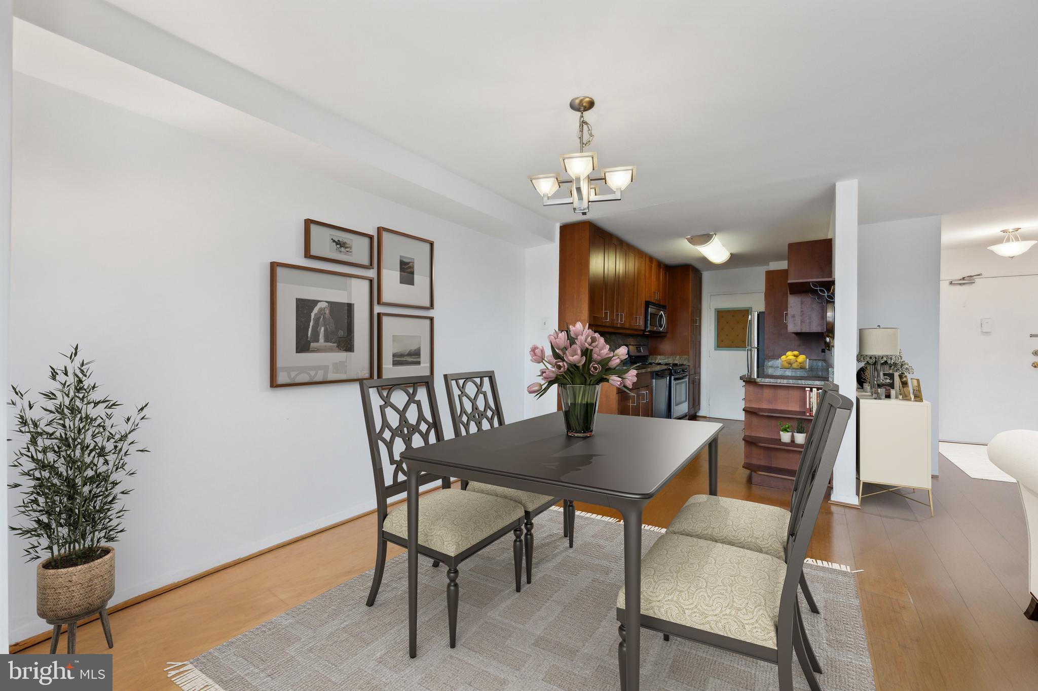 1900 Lyttonsville Road, Unit 1017 Silver Spring, MD 20910 - Photo 7 of 17 Dining Room- Virtually Staged