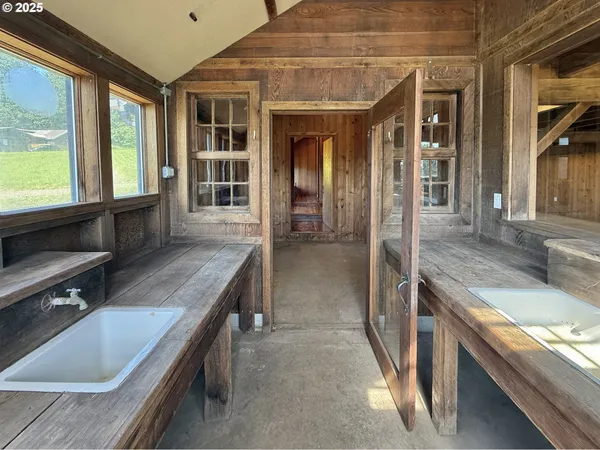 a bathroom with a bathtub and shower