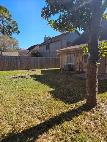 a backyard of a house