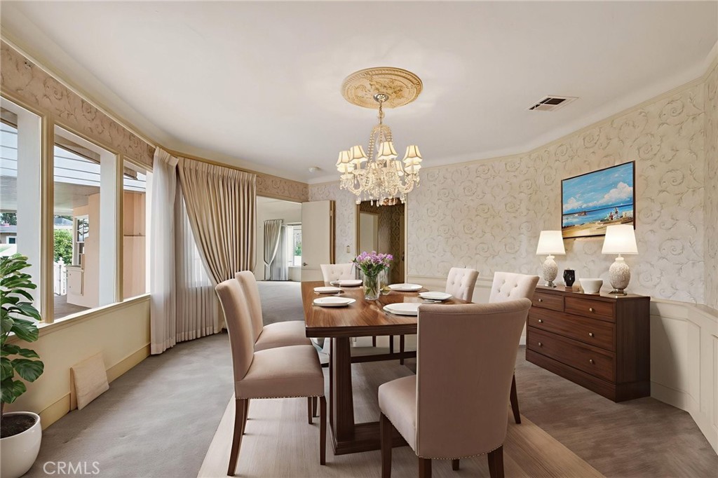 3985 Rice Road Riverside, CA 92506 - Photo 12 of 45 Formal dining room with two corner hutches - virtually staged