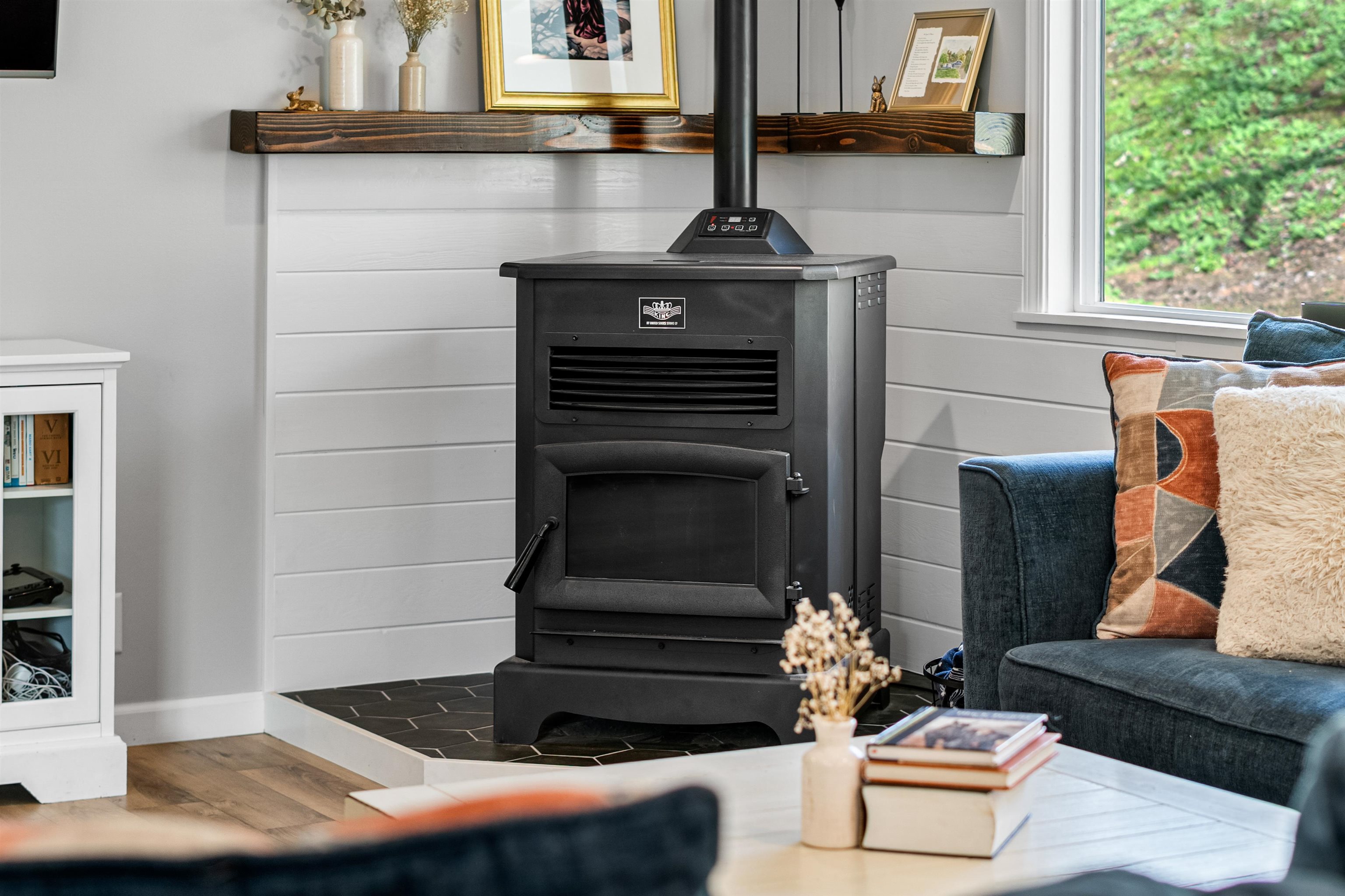 3281 Dunn Road Valley Springs, CA 95252 - Photo 10 of 59 Detailed view of a wood stove and wood finished floors