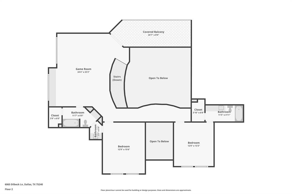 6065 Dilbeck Lane Dallas, TX 75240 - Photo 39 of 40 a picture of a floor plan
