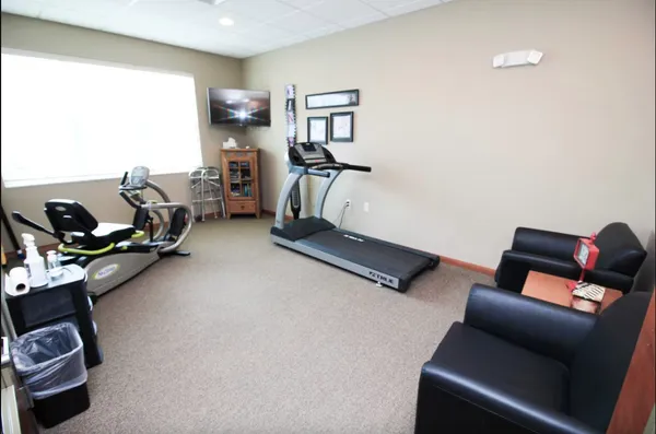 a room with furniture