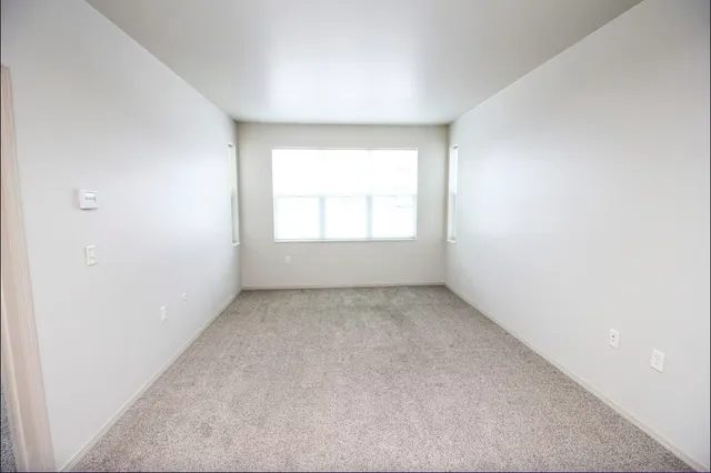 an empty room with a window