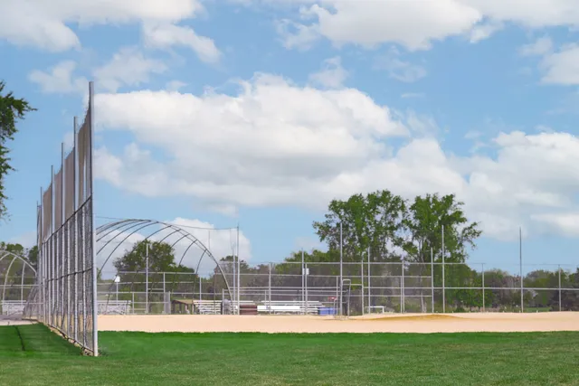 a view of a garden with a big yard