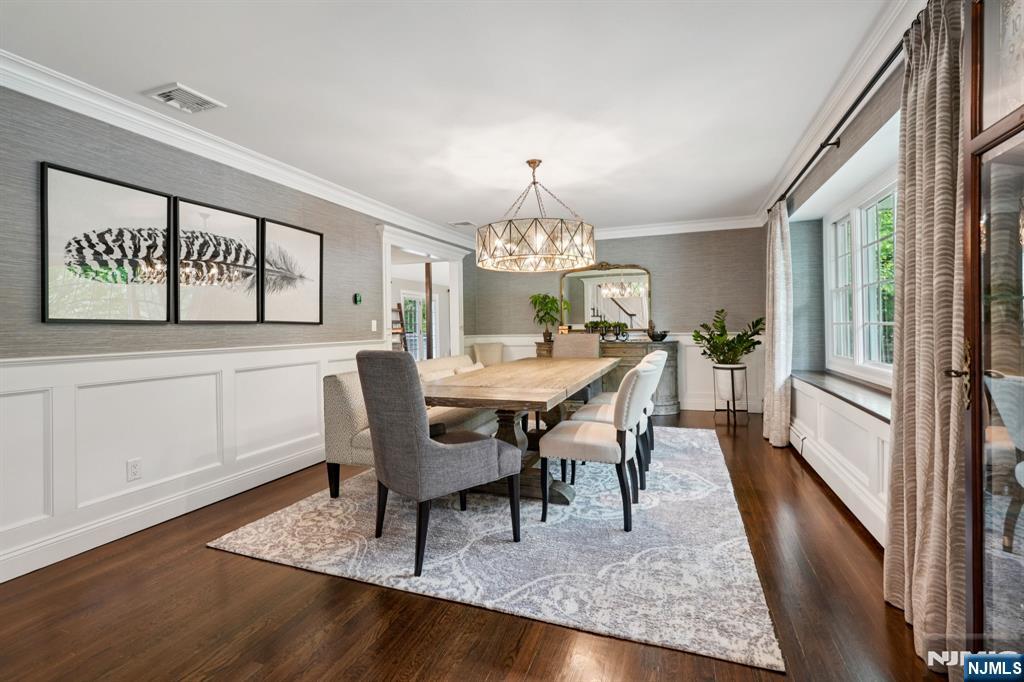 1015 High Mountain Road Franklin Lakes, NJ 07417 - Photo 14 of 48 a view of a dining room with furniture window and wooden floor